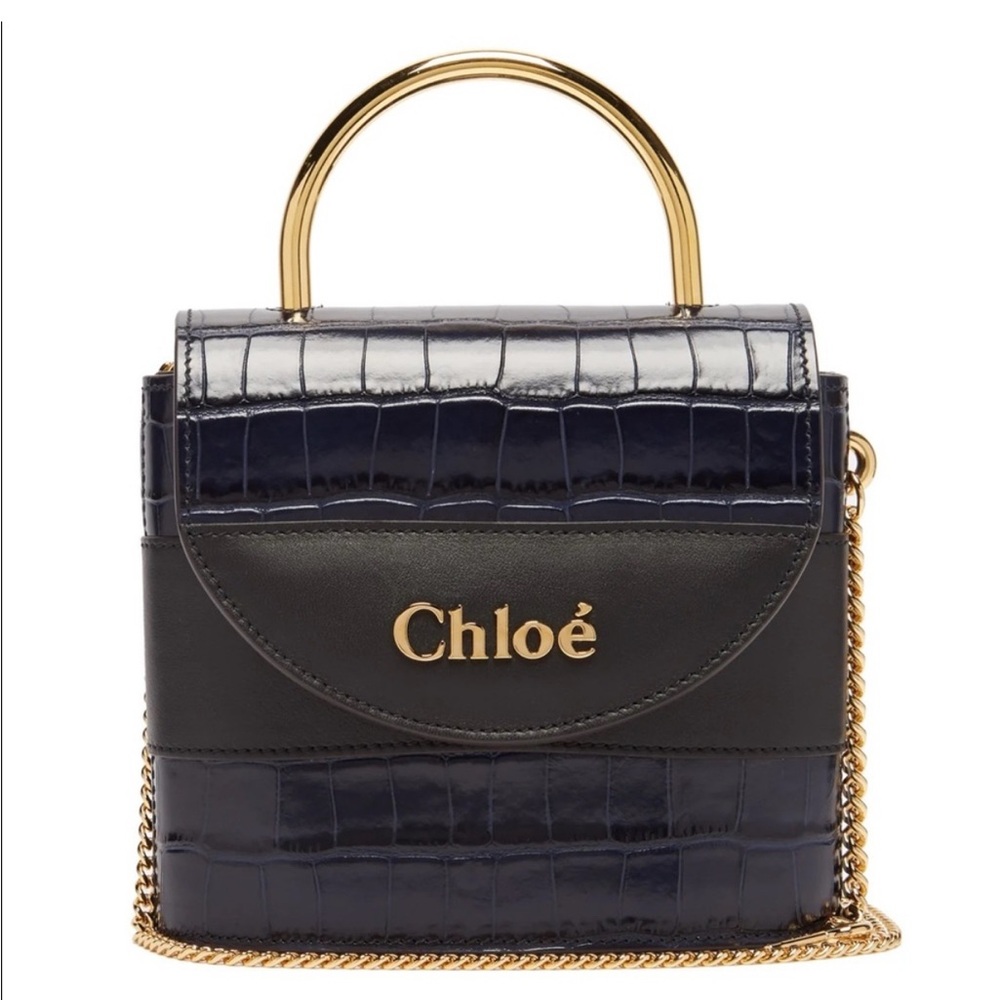 NWT Chloe small aby lock navy blue and black